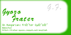 gyozo frater business card